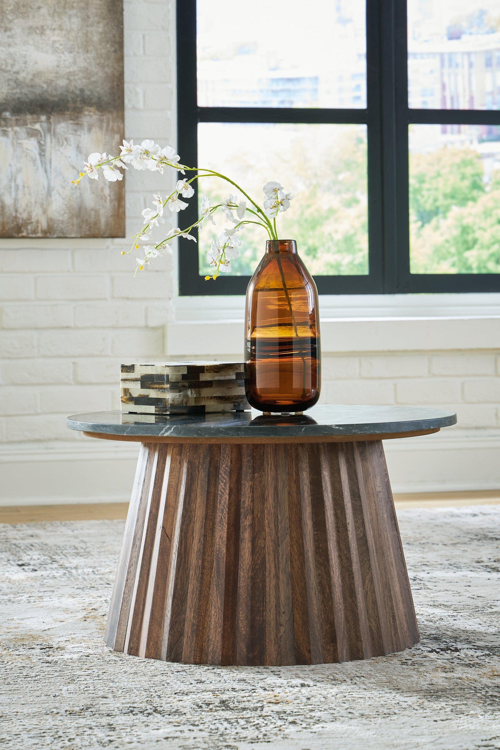 Ceilby Black/Brown Accent Coffee Table - Ella Furniture