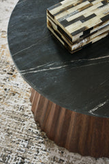 Ceilby Black/Brown Accent Coffee Table - Ella Furniture