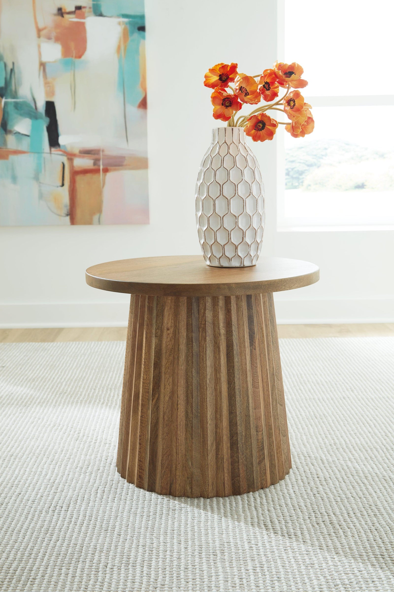 Ceilby Natural Accent Table - Ella Furniture