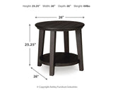 Celamar Dark Brown Coffee Table With 1 End Table - Ella Furniture