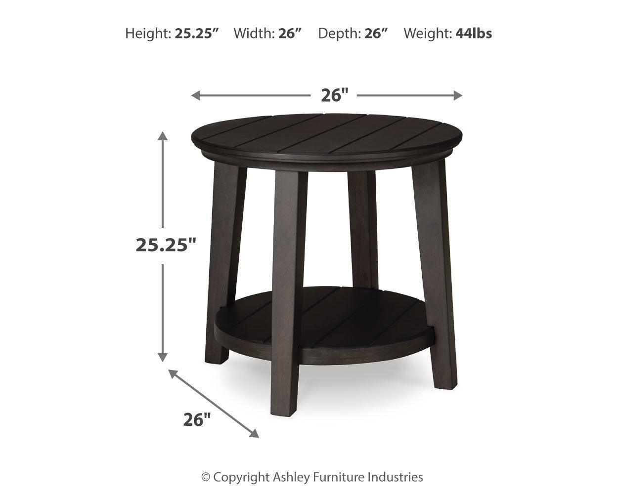 Celamar Dark Brown Coffee Table With 1 End Table - Ella Furniture