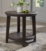 Celamar Dark Brown Coffee Table With 1 End Table - Ella Furniture