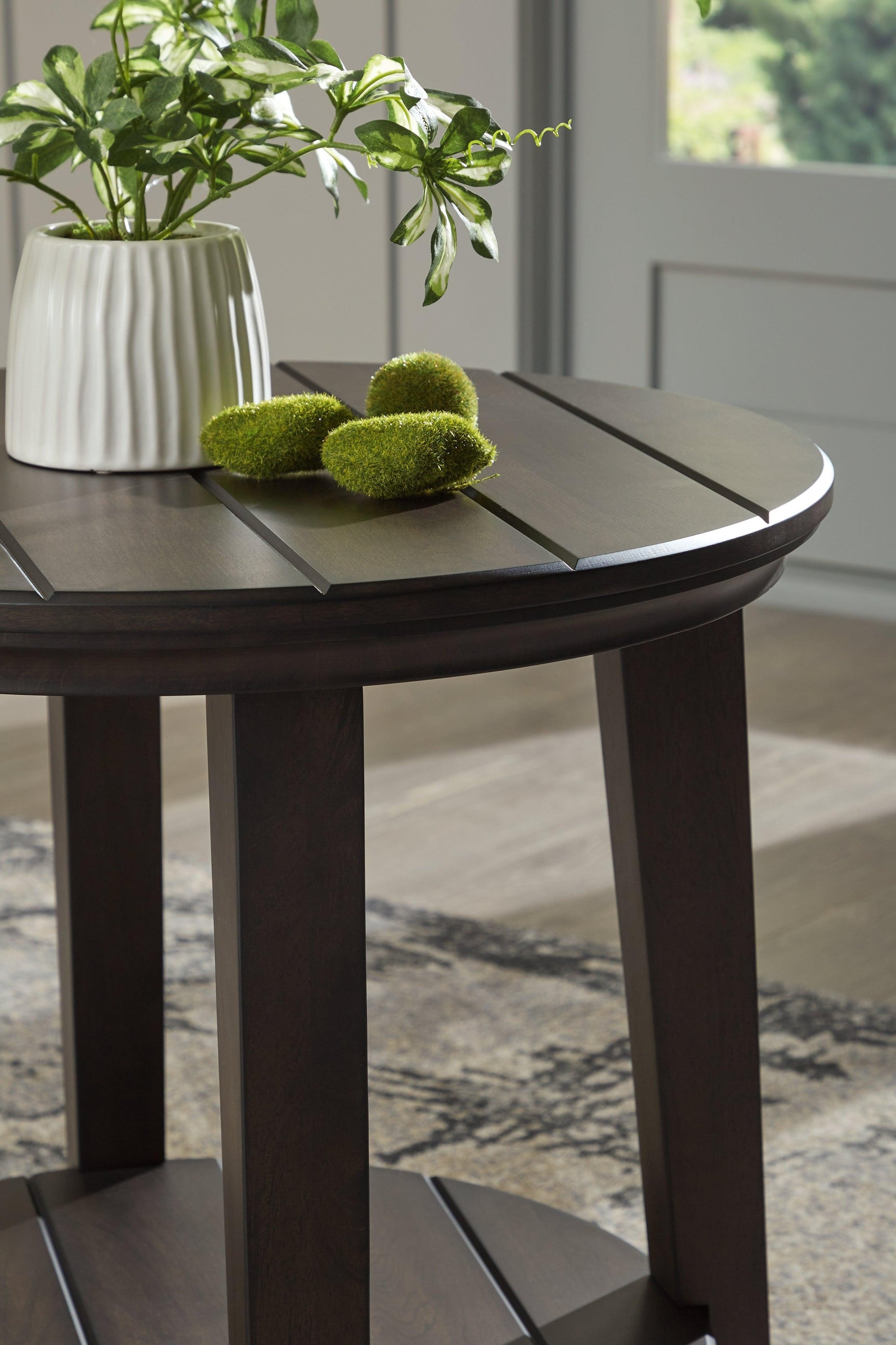 Celamar Dark Brown Coffee Table With 2 End Tables - Ella Furniture