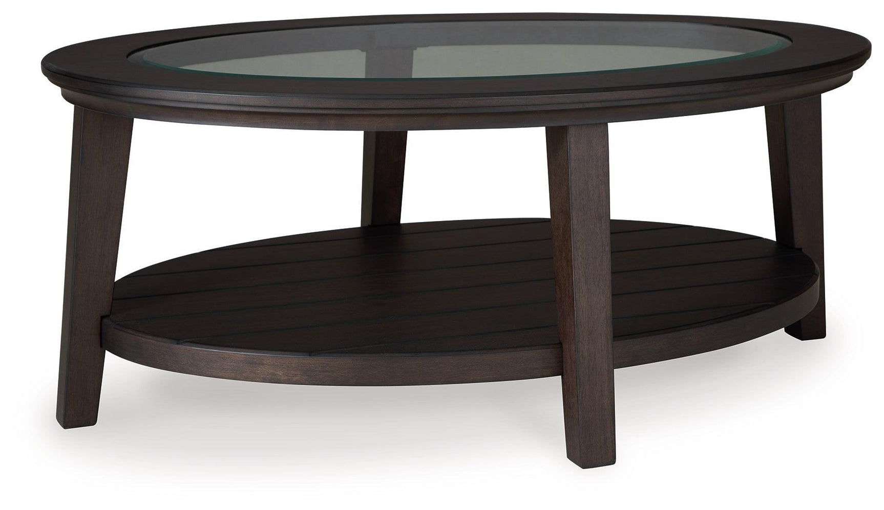 Celamar Dark Brown Coffee Table With 2 End Tables - Ella Furniture