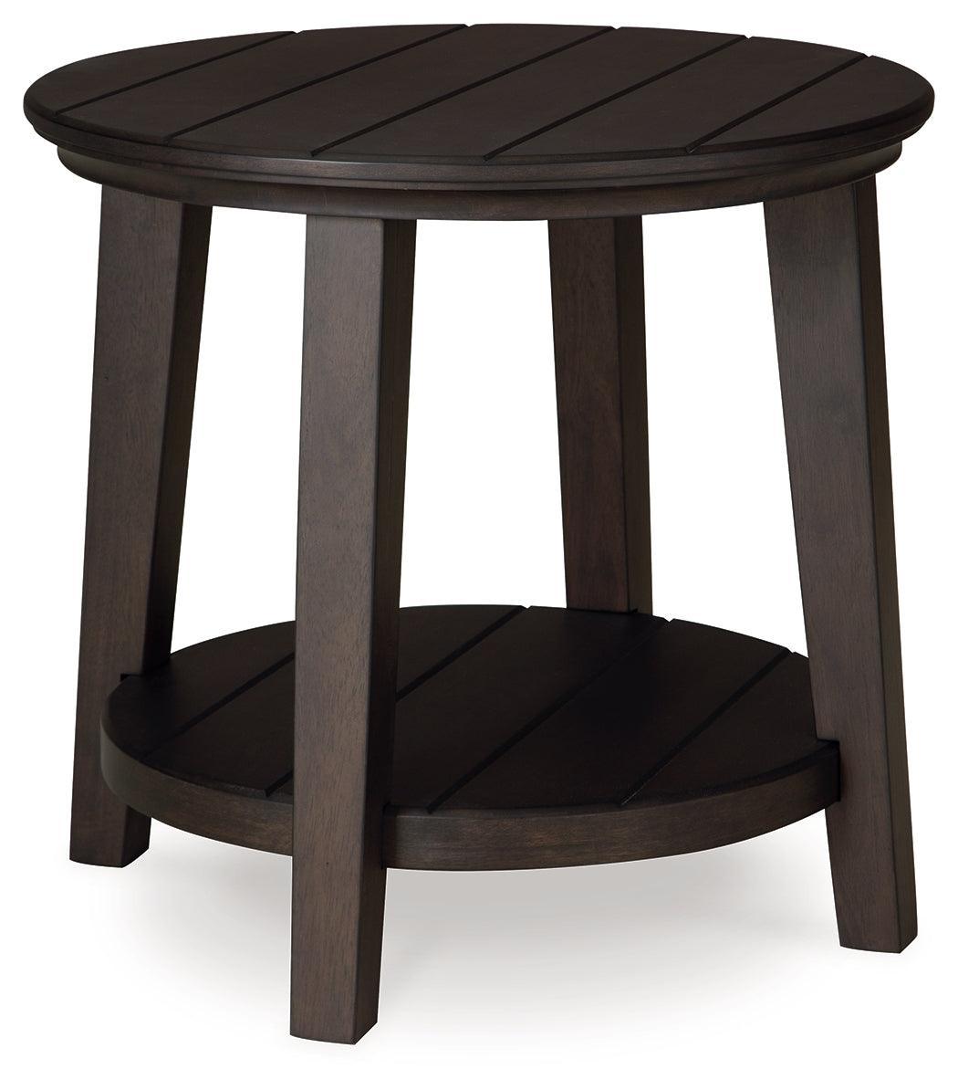 Celamar Dark Brown Coffee Table With 2 End Tables - Ella Furniture