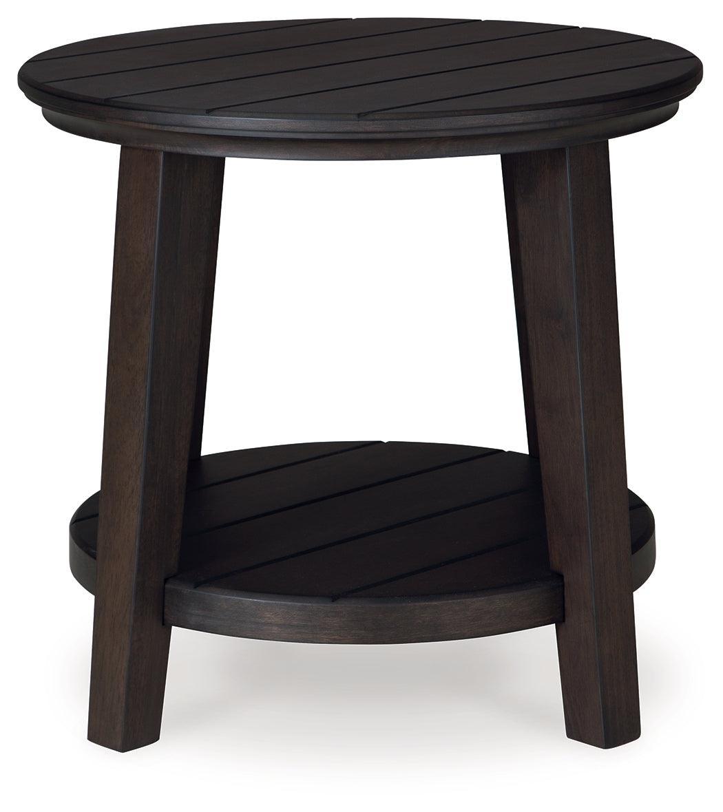 Celamar Dark Brown Coffee Table With 2 End Tables - Ella Furniture