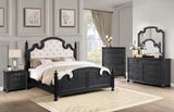Celina 3-Drawer Nightstand Bedside Table Black 224762 - Ella Furniture