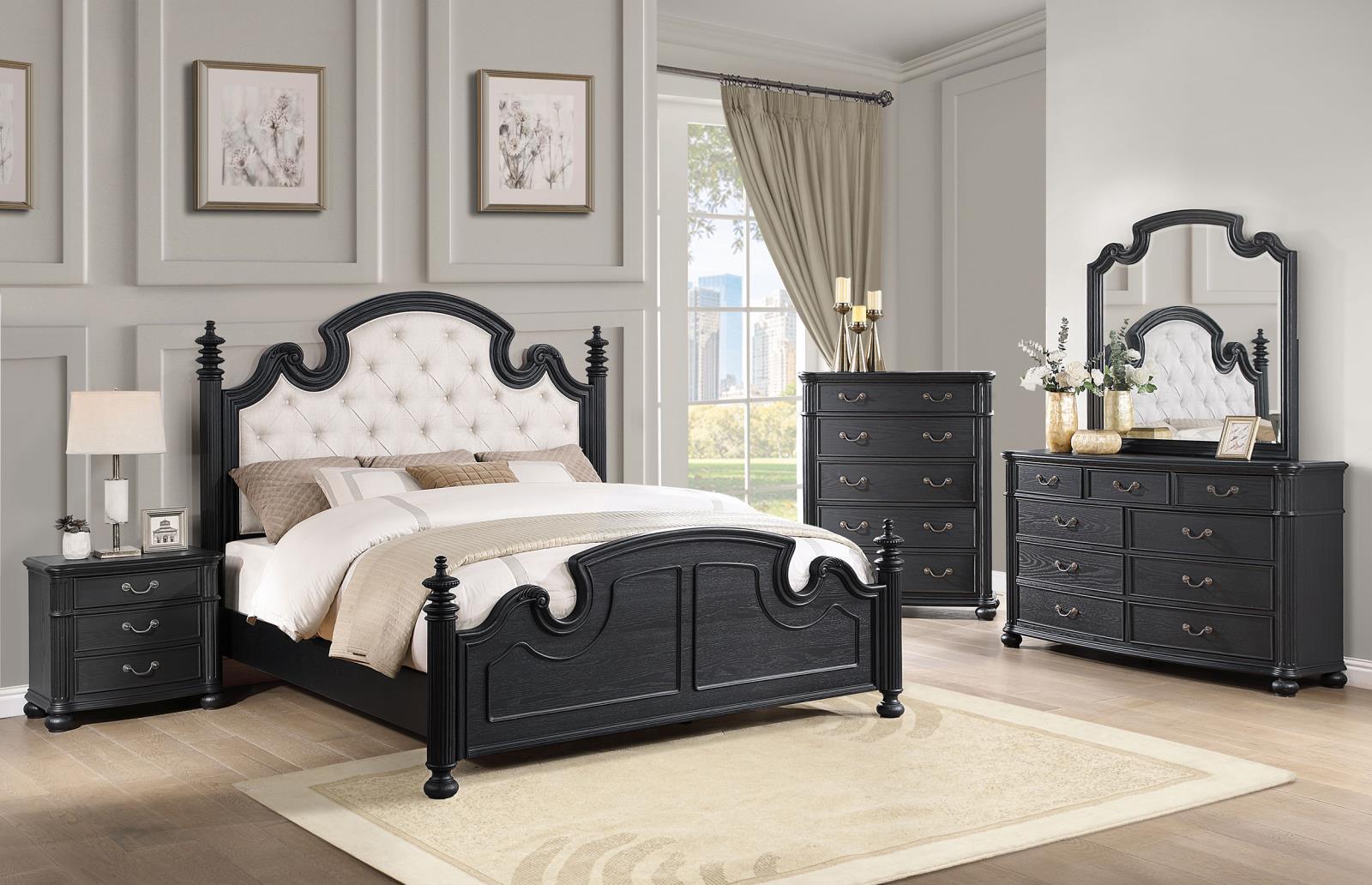 Celina 3-Drawer Nightstand Bedside Table Black 224762 - Ella Furniture
