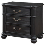 Celina 3-Drawer Nightstand Bedside Table Black 224762 - Ella Furniture