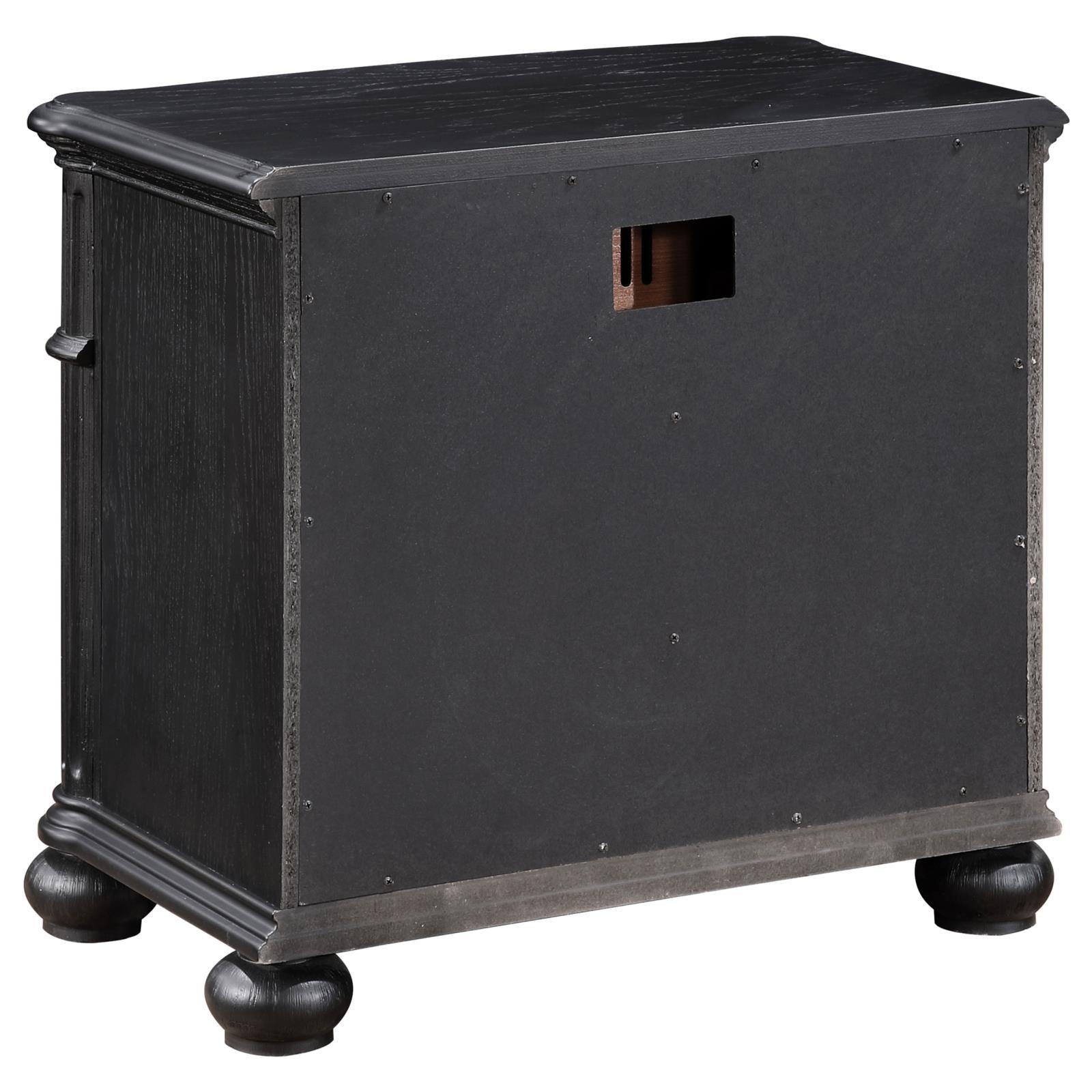 Celina 3-Drawer Nightstand Bedside Table Black 224762 - Ella Furniture