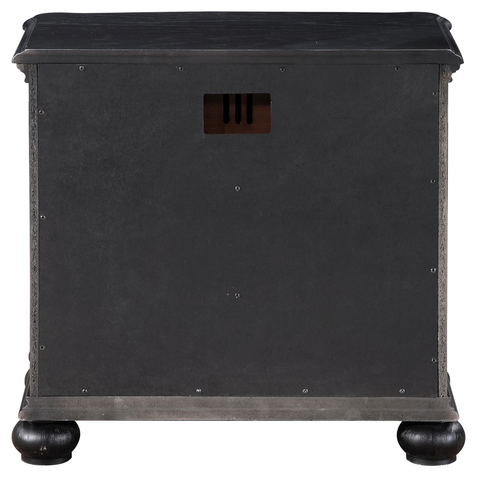 Celina 3-Drawer Nightstand Bedside Table Black 224762 - Ella Furniture
