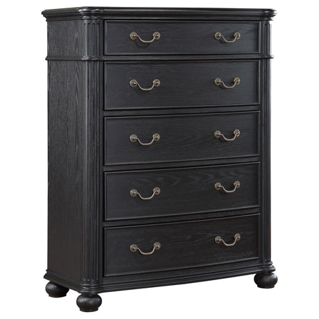 Celina 5-Drawer Bedroom Chest Black 224765 - Ella Furniture