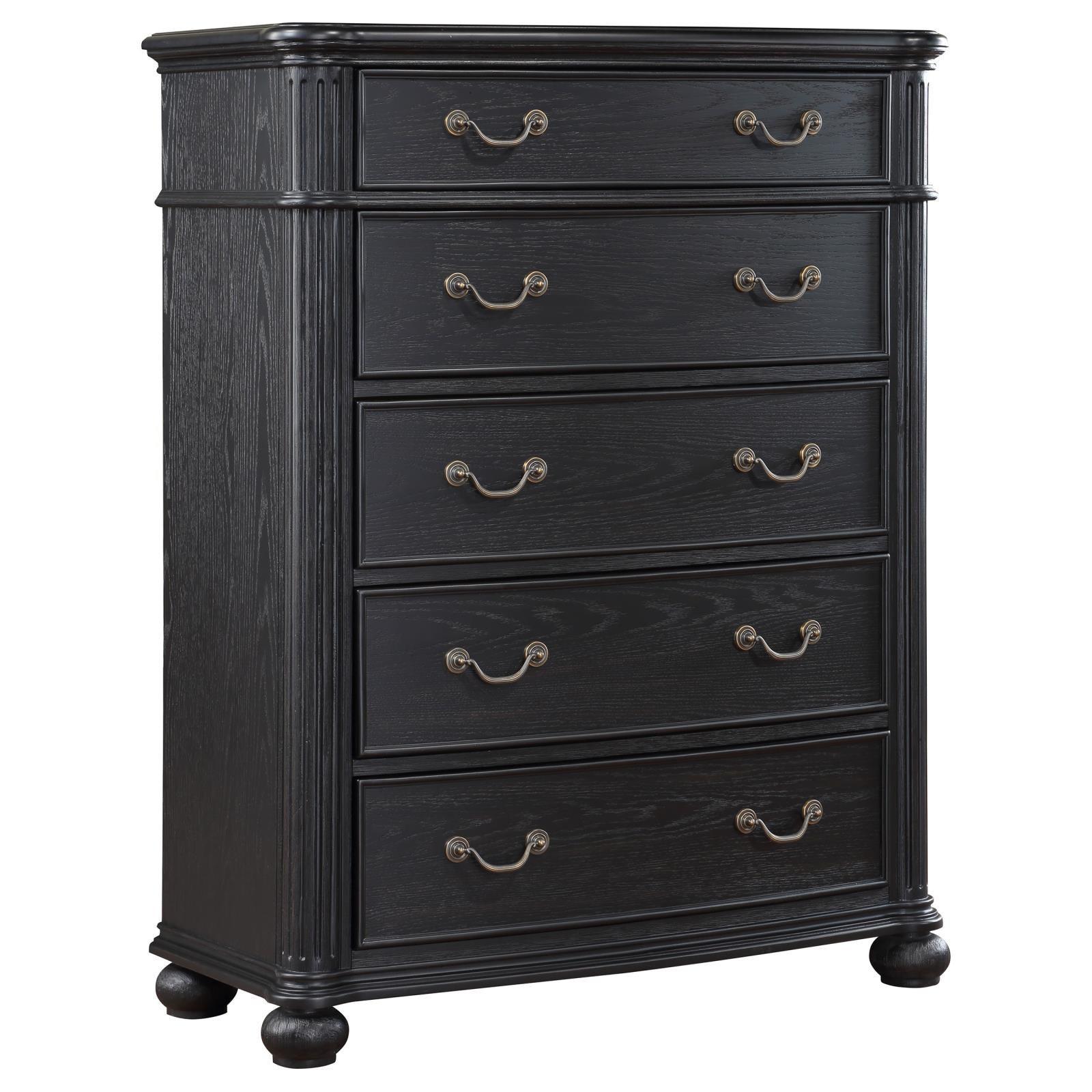 Celina 5-Drawer Bedroom Chest Black 224765 - Ella Furniture