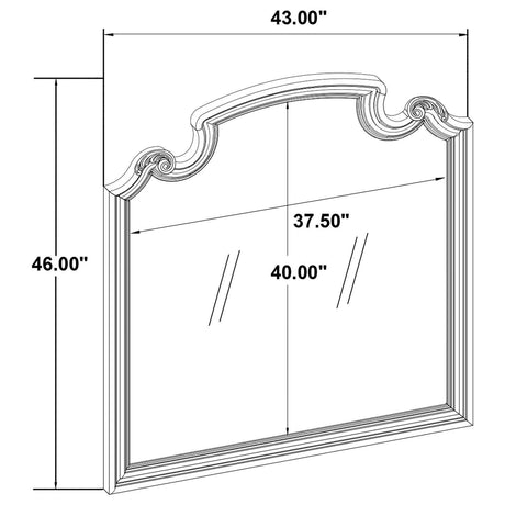 Celina Dresser Mirror Black 224764 - Ella Furniture