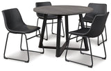 Centiar Black Dining Table And 4 Chairs - Ella Furniture