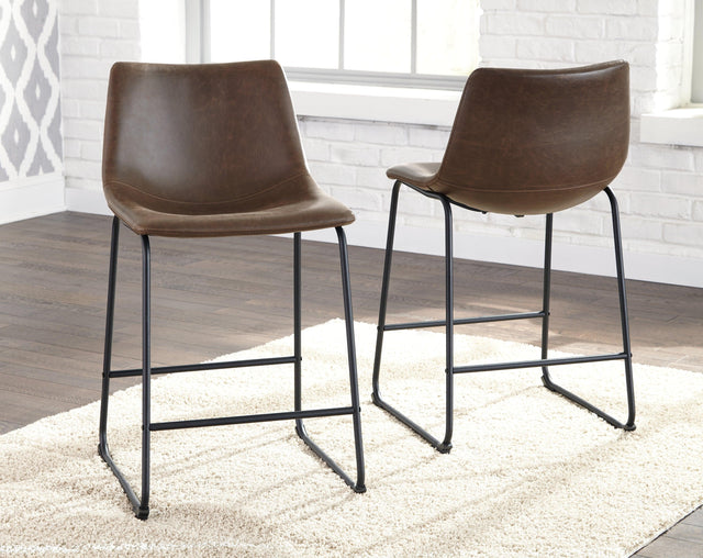 Centiar Brown 2-Piece Bar Stool - Ella Furniture