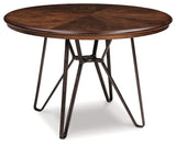 Centiar Two-tone Brown Circle Dining Room Set - Ella Furniture