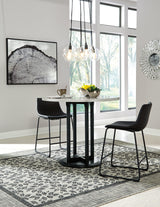 Centiar Two-tone Counter Height Dining Table And 2 Barstools - Ella Furniture