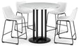 Centiar Two-tone Counter Height Dining Table And 4 Barstools PKG014010 - D372-23 | D372-724 | D372-724 - Ella Furniture