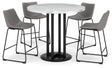 Centiar Two-tone Counter Height Dining Table And 4 Barstools PKG014011 - D372-23 | D372-824 | D372-824 - Ella Furniture