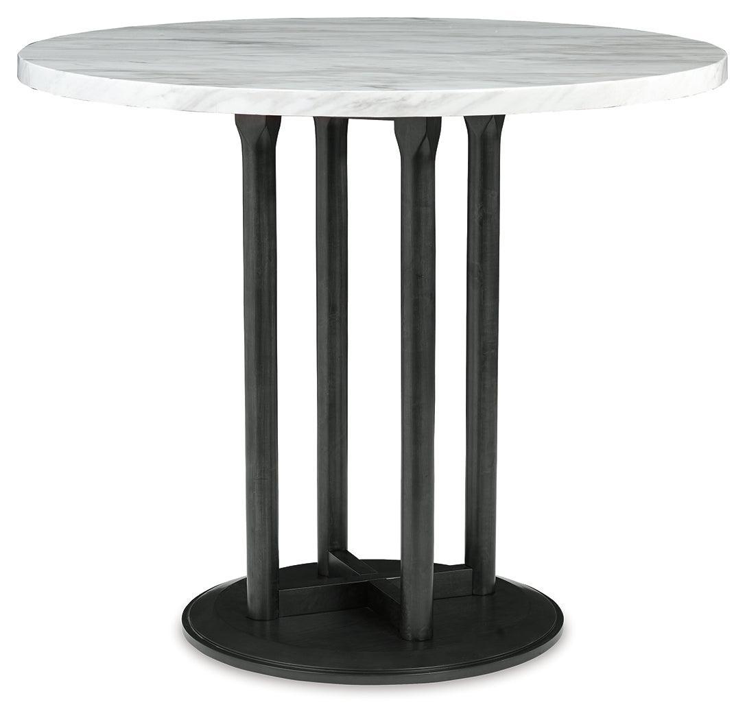 Centiar Two-tone Counter Height Dining Table And 4 Barstools PKG014011 - D372-23 | D372-824 | D372-824 - Ella Furniture