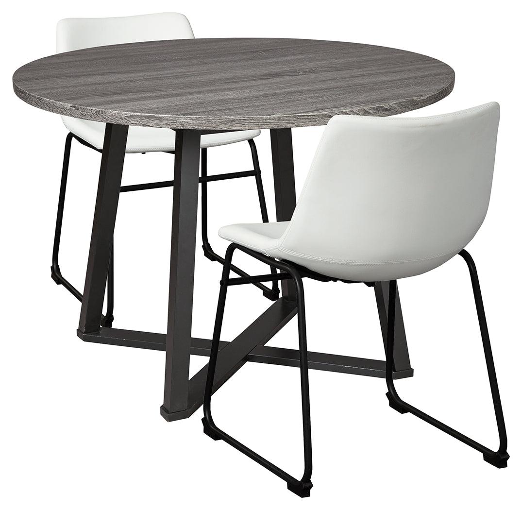 Centiar White Dining Table And 2 Chairs - Ella Furniture