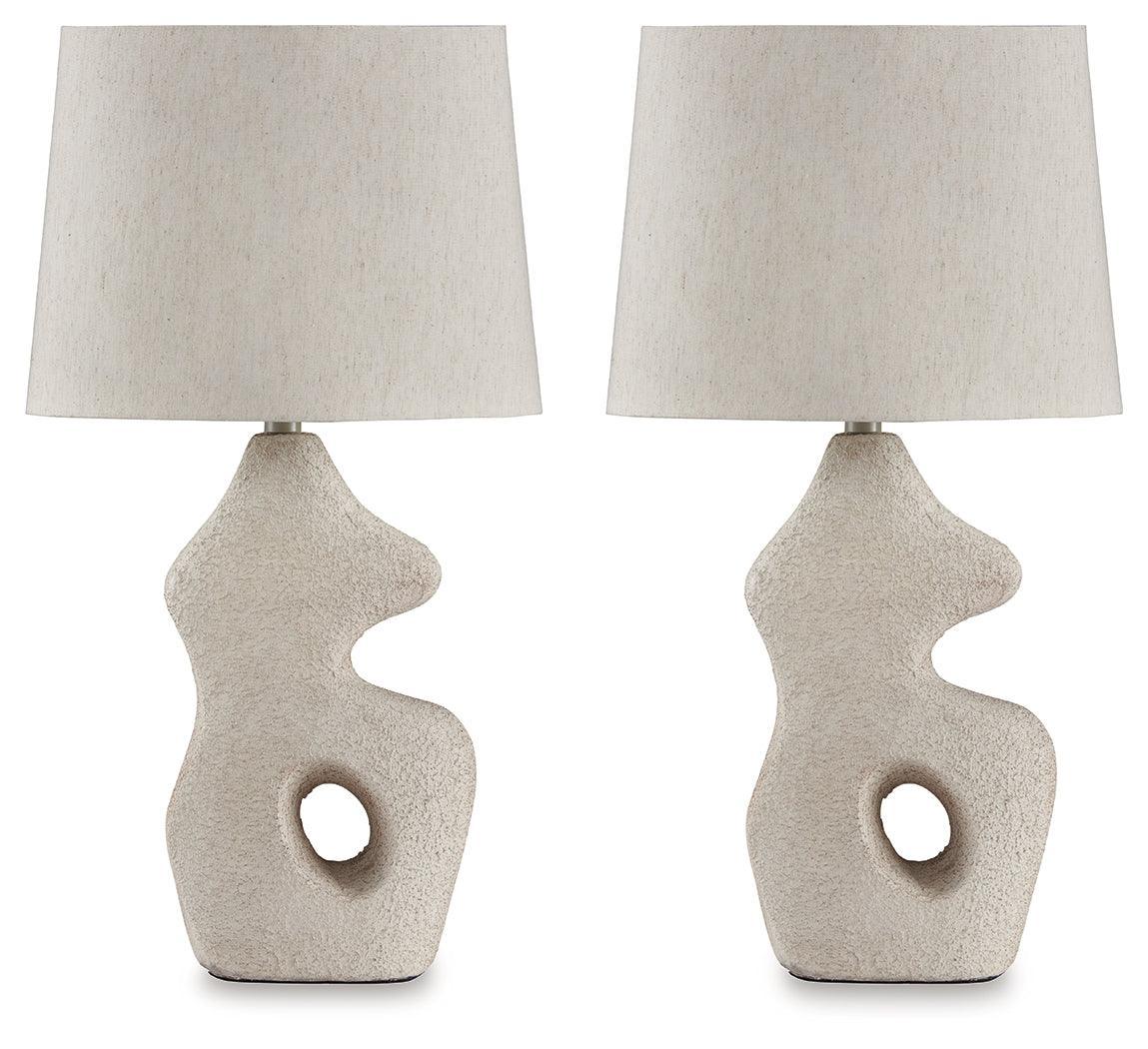 Chadrich Antique Beige Table Lamp (Set of 2) - Ella Furniture