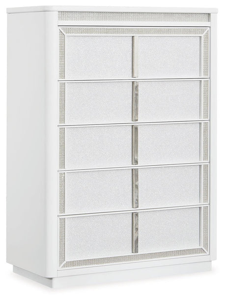 Chalanna White Chest of Drawers - Ella Furniture