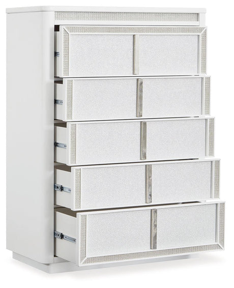 Chalanna White Chest of Drawers - Ella Furniture