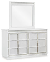 Chalanna White Dresser and Mirror - Ella Furniture