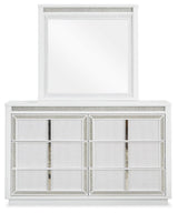 Chalanna White Dresser and Mirror - Ella Furniture