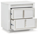 Chalanna White Nightstand - Ella Furniture