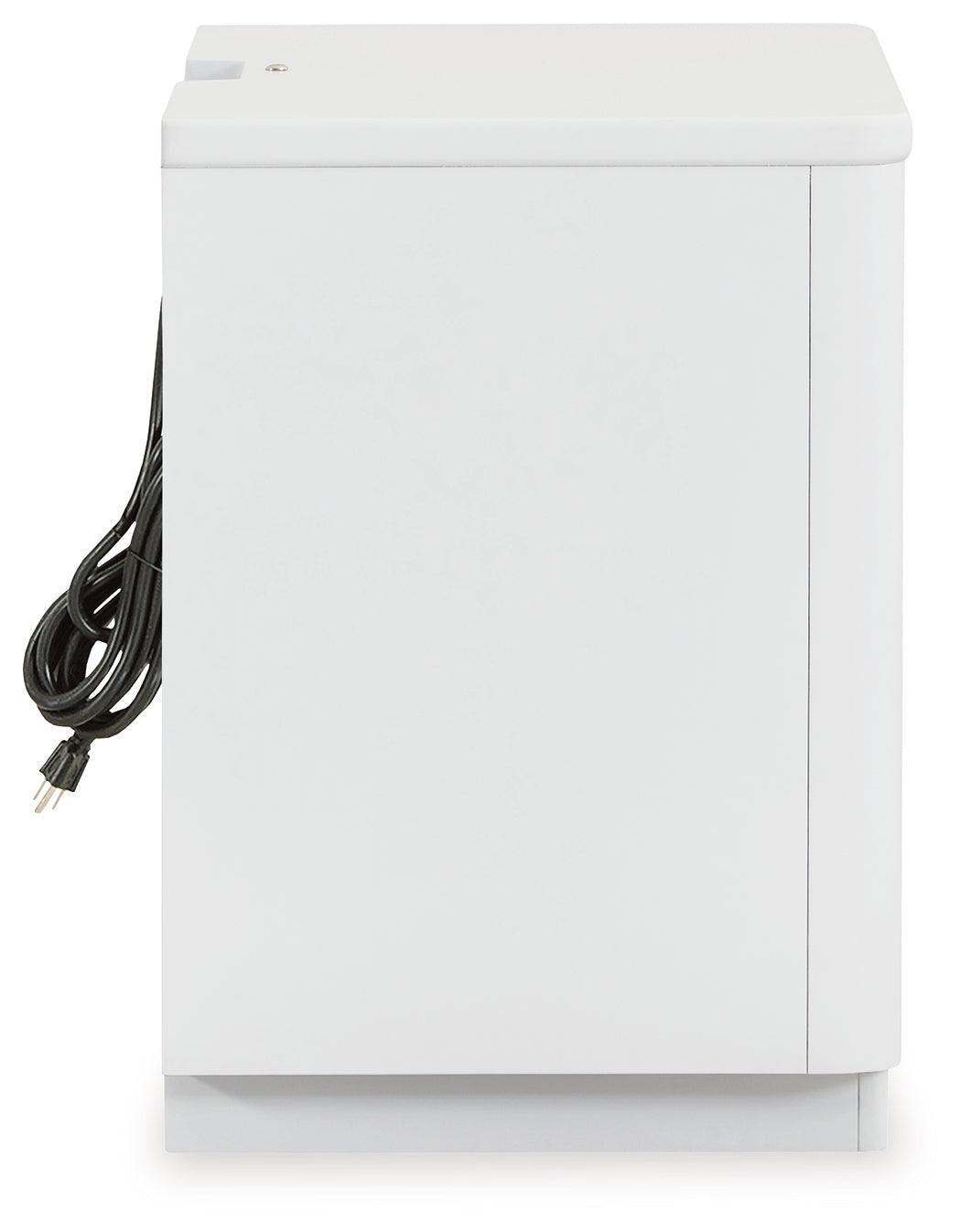 Chalanna White Nightstand - Ella Furniture