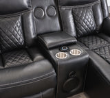 Champion Black Reclining Sectional - Ella Furniture