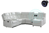 Champion White Reclining Sectional - Ella Furniture