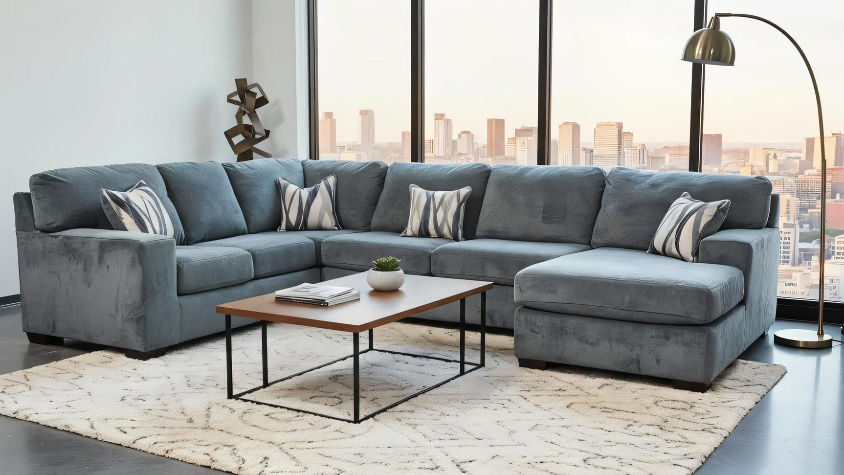 Austin Charcoal Furby Sectional