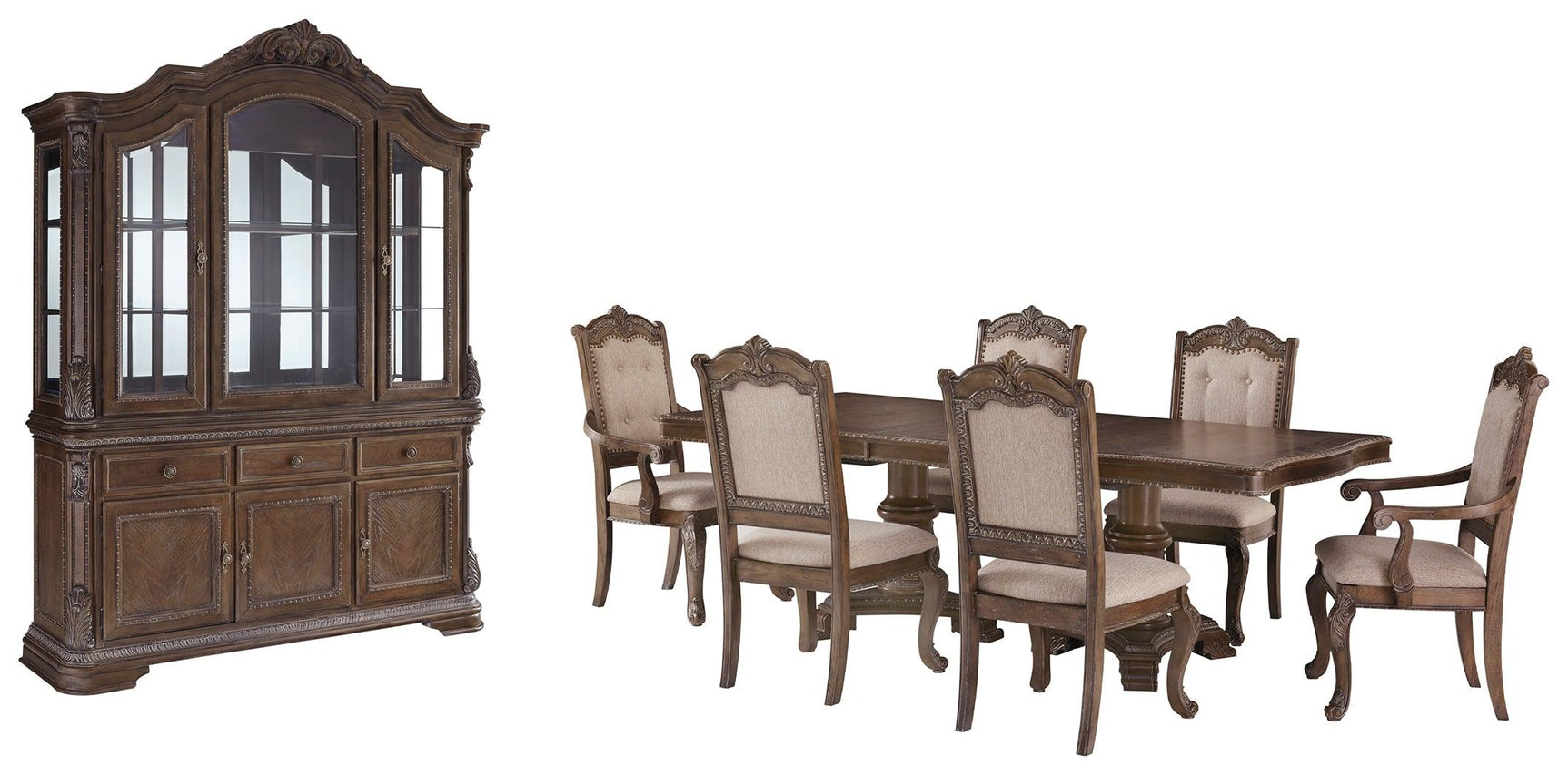 Charmond Brown Rectangular Dining Room Set - Ella Furniture