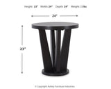 Chasinfield Dark Brown Coffee Table With 1 End Table - Ella Furniture