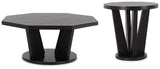 Chasinfield Dark Brown Coffee Table With 1 End Table - Ella Furniture