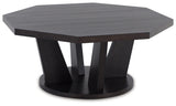 Chasinfield Dark Brown Coffee Table With 1 End Table - Ella Furniture
