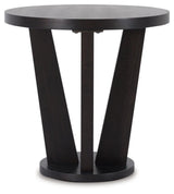 Chasinfield Dark Brown Coffee Table With 2 End Tables - Ella Furniture