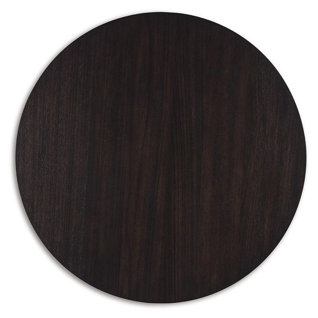 Chasinfield Dark Brown Coffee Table With 2 End Tables - Ella Furniture