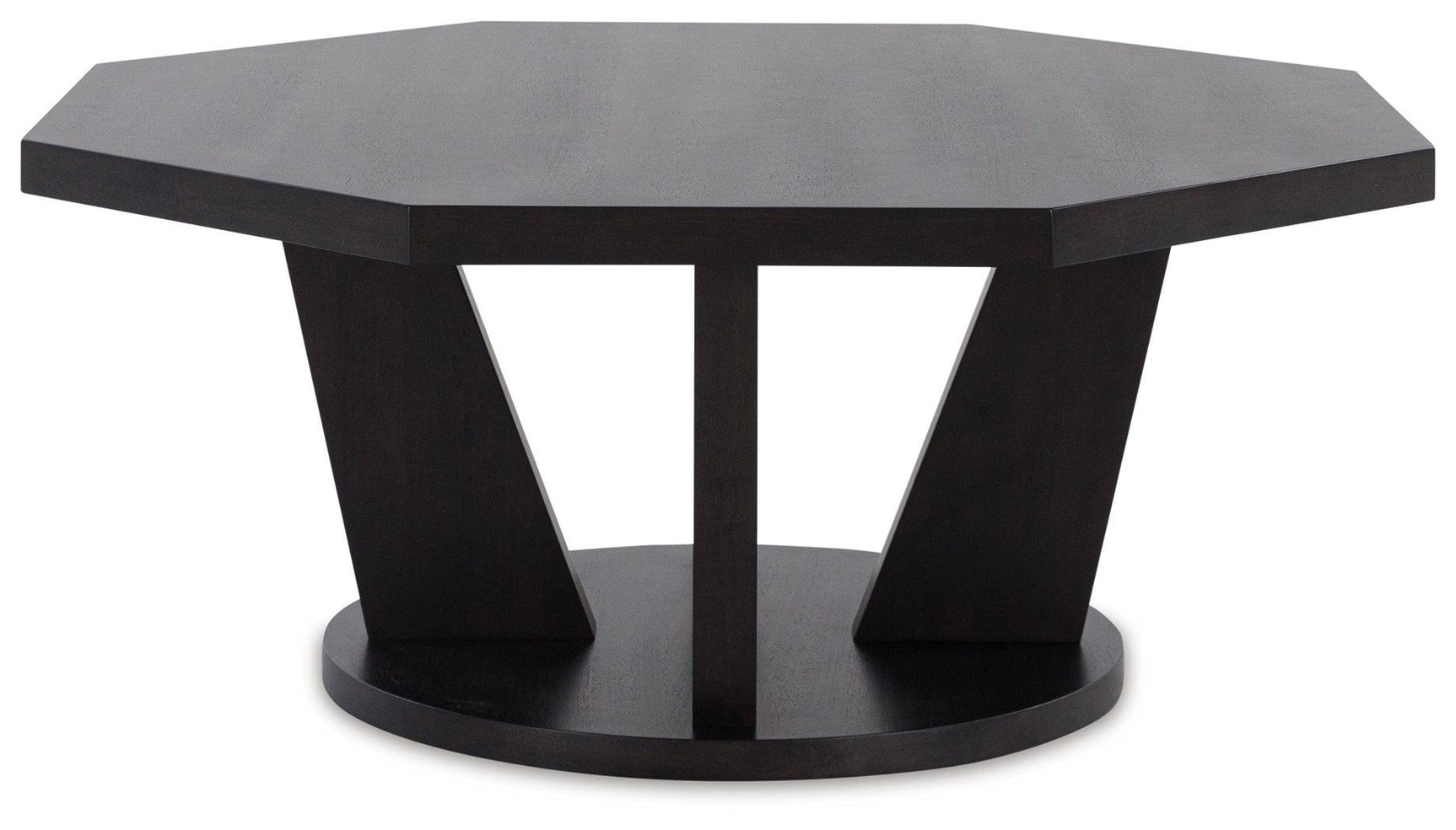 Chasinfield Dark Brown Coffee Table With 2 End Tables - Ella Furniture