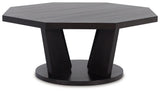 Chasinfield Dark Brown Coffee Table With 2 End Tables - Ella Furniture