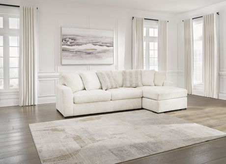 Chessington Ivory 2-Piece Sectional With Chaise - Ella Furniture