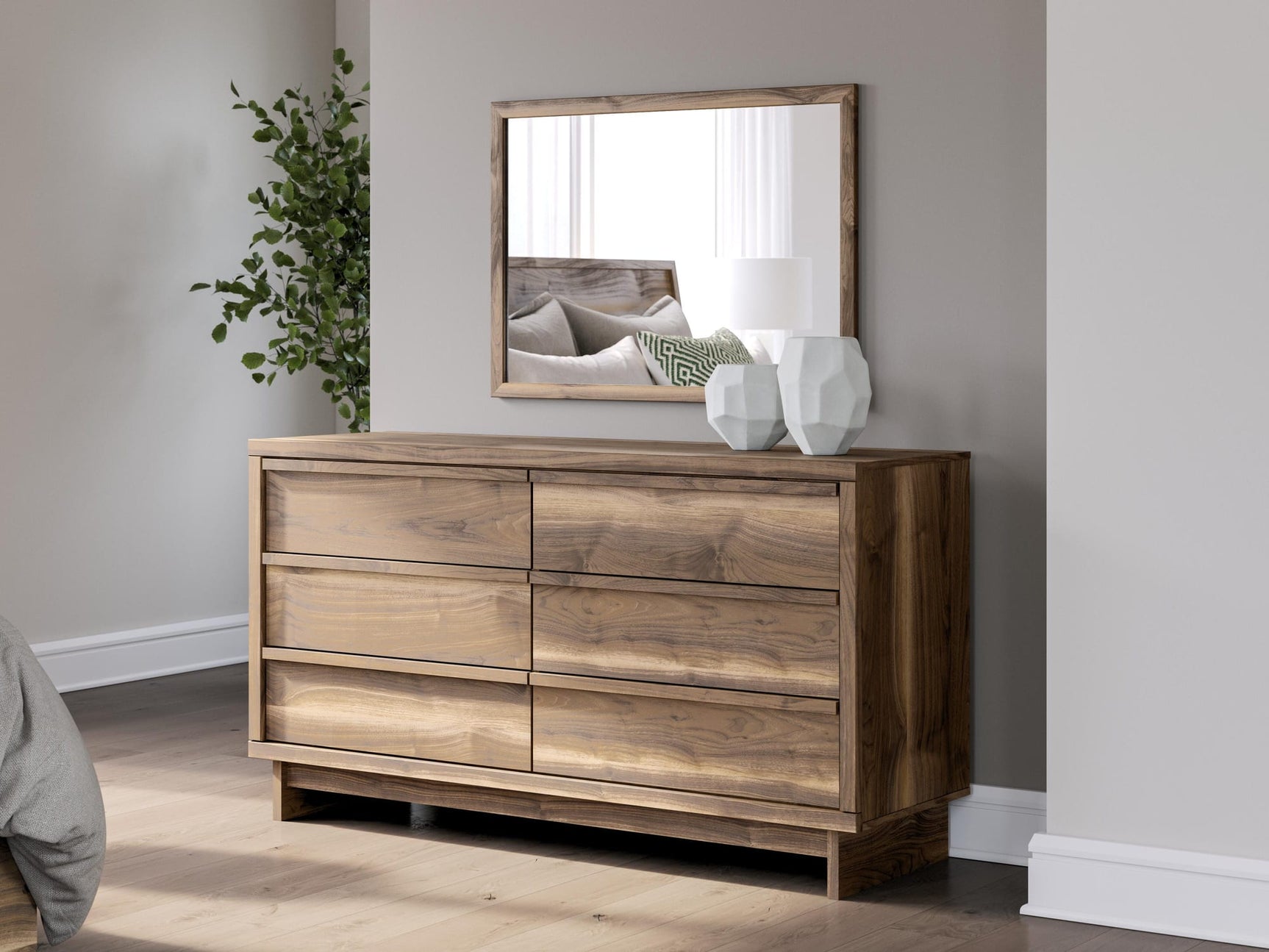 Chirason Brown Dresser and Mirror from Ella Furniture
