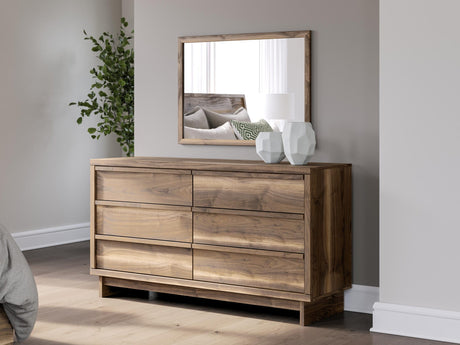 Chirason Brown Dresser and Mirror from Ella Furniture
