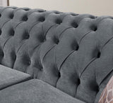 Chloe Gray Velvet Sofa & Loveseat - Ella Furniture