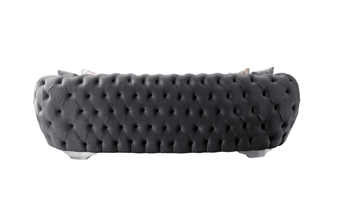 Chloe Gray Velvet Sofa & Loveseat - Ella Furniture