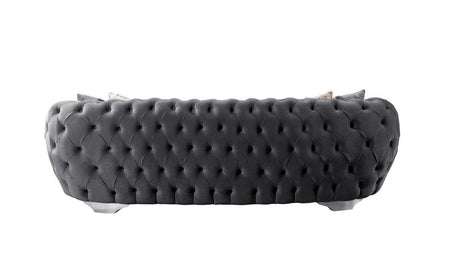Chloe Gray Velvet Sofa & Loveseat - Ella Furniture